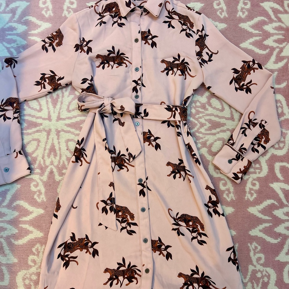 Ann Taylor Blush Animal Print Dress.